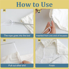 20PCS Drawstring Threader Tool Set, Stainless Steel Sewing Loop Turner Hooks with , Flexible Drawstring Threader