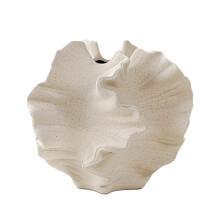 Coral Vase Nordic Art Container for Flower Pampas Grass Vase Living Room Tabletop Centerpieces Decor Creamy-White A