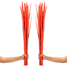 Suszone Liście Palmy do Wazonów Podłogowych Naturalne Pomarańczowe 113 cm