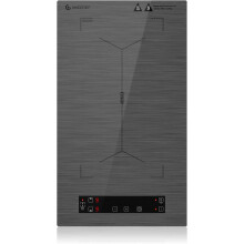 Płyta Indukcyjna Dwupalnikowa 3300W Dotykowa 9 Poziomów 30x52 cm Szara