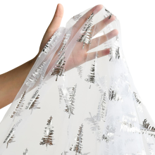 Bieżnik na Stół Świąteczny Tiulowy Ozdobny Biały Zestaw 6 szt 70 x 300 cm