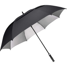 Parasol Golfowy Automatyczny Wiatroodporny UV Solidny DuĹĽy 137 cm Czarny
