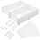 Przegrody do Szuflad Organizer Modułowy Regulowane 34 Szt 47x5 cm Biały 1