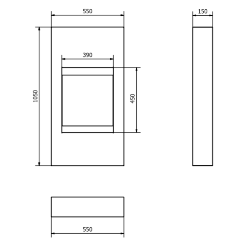 Modern White Bioethanol Fireplace Portal 1