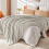 Couverture Sherpa Douce et Chaude 150x200 cm Gris 5