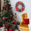 Weihnachtskranz Künstlich Elegant 38cm Rot Gold 3