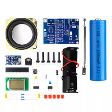 FM Radio Receiver Electronic Welding Kit LCD Display DIY Electronic for Self Assembly and Soldering Practice, A-Kit