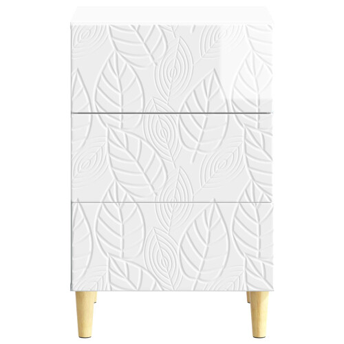 VidaXL vidaXL Bedside Table High Gloss White 43 x 39.5 x 66.5 cm 2