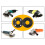 25 Pcs Angle Grinder Nut Angle Grinder Wrench Kit Universal Locknut Adjustable Spanner Flange Metal Lock Nut 4