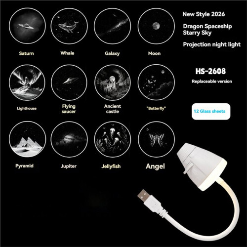 Starrys Projector Night Light Adjustable Brightness Portable  Star Projector Night Light for Car Bedroom 12 Light 2