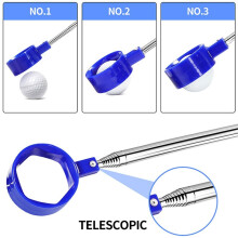 9-Foot Telescopische Golfbal Retriever met Hexagonale en Gripklauw - Geschikt voor Waterhindernissen en Gras