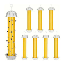 Fly Stick Sticky Fly Traps voor Binnen en Buiten, 15 Stuks, Vang Alle Vliegen. Kleverige Vliegenvallen voor Buitenvliegenvangers
