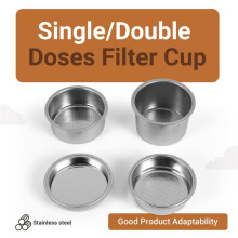 Panier Filtrant 51 Mm 1/2/4 Tasse pour Porte-Filtre Expresso Sans Fond, Compatible avec les Machines à Café , 51 Mm