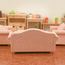 MaßStab 1:12 PuppenstubenmöBel Holzsofa Set PuppenstubenzimmermöBel PuppenstubenzubehöR