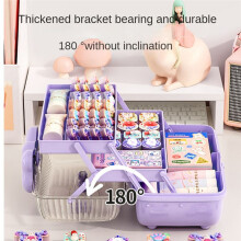 Storage Boxes for Children'S Hair Accessories Necklaces Headbands Hairpins and Bows Foldable Desktop Dustproof Storage-B
