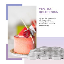 20 Runde Tortenringe mit LöChern, Obstkuchen, Quiches, Kuchen, Mousse, KüChe, Backform, Perforierter Kuchen Mousse Ring, 8 Cm