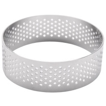 10 Pack Torten Ring Aus Edelstahl, Hitze BestäNdiger Perforierter Kuchen Mousse Ring, Runder Ring zum Backen Von Donut Werkzeugen, 5,9 Cm