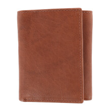 CTM Men's American Bison Leather RFID Trifold Wallet