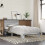 VidaXL vidaXL Bed Frame with Headboard Grey Sonoma 80 x 200 cm 1