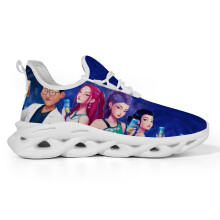 (WHITE1, 46) Kinder-Eltern-Kind-Schuhe für den Frühling, Cartoon-Charakter-Druck, leichte Turnschuhe, atmungsaktiv, flacher Absatz, Schnür-Casua