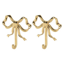 4PCS Decorative Bow Hanger Towel Hook Bow Shaped Hat Hooks Brass Bow Shaped Hat Hooks Hanging Towel Hook,Small