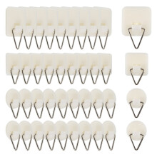 120 Pieces Invisible Adhesive Plate Hanger Round Vertical Plate Holder Self-Adhesive Wall Plate Hanger Wall Dishes Hook