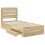 VidaXL vidaXL Bed Frame Sonoma Oak and Silver 75 x 190 cm Engineered Wood 2