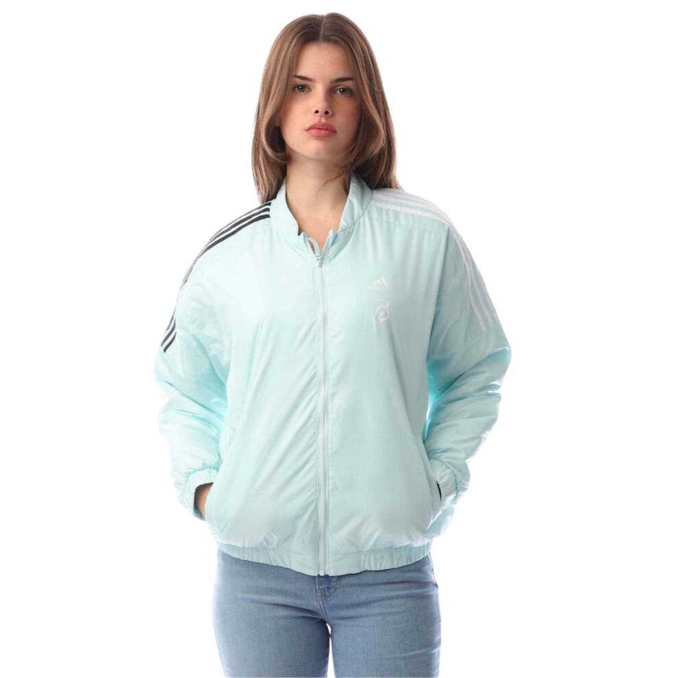 Adidas (16 Uk - 18 Uk, Mint) Womens/Ladies Peloton Bomber Jacket