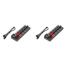 2X Adaptateur Répartiteur PWM pour Ventilateur de Bureau à 5 , 1 à 5 Ventilateurs, pour Ventilateur PWM à 4 Broches