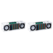 2X Kit de Haut-Parleur DIY Musical LED Électronique Double Canal Pratique de Soudure Haut-Parleur 3 W Amplificateur 8002