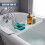 GEEZY GEEZY Extendable Bath Rack Tray Over Bath Bridge Caddy Bathtub Board Shelf 55-78cm 9
