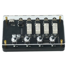 Commutateur Audio AUX 3.5MM 5V 4 en 1 Sortie Type C Relais Alimenté Sans Bruit Stéréo pour PC Console de Jeu TV Amplificateur