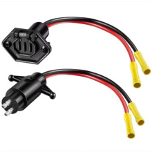 Plugue Do Motor de Arrasto, 12V-24V 8 Gauge 2 Fios para Motor de Arrasto, Soquete de Conexão Rápida Universal para Motor de