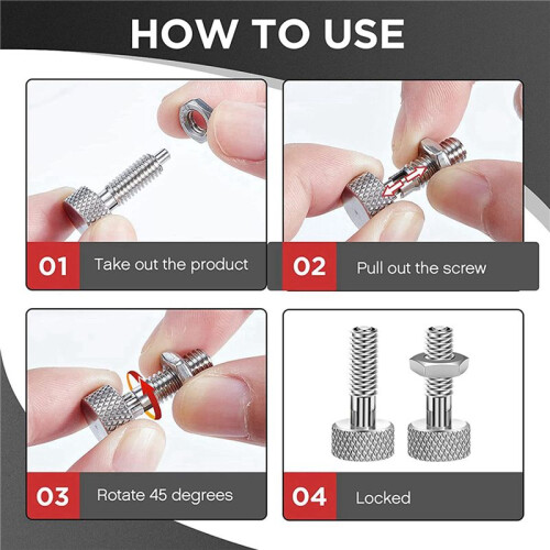 8Pcs Handle Quick Release Pins,Quick Release Lock Pin, Retractable Spring Plunger, M6 Lockout Kit for Rolling Tool Box 1