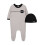 (9 months, Off White) Boss Baby Jumpsuit Set 1