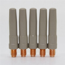 20 Stück Anti-Schlacke-Schweißdraht-Zufuhrspitzen, Beschichtete Schweißbrennerdüse, MIG-Schweißwerkzeug-Verbrauchsmaterial, 8,8 X 40 X 1,0 mm