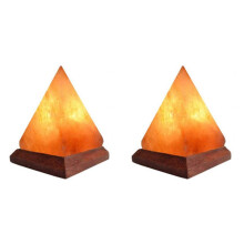 2X Himalayas Crystal Salt Lamp USB LED Pyramid Salt Crystal Lamp Crystal Decorative Lamp Atmosphere Atmosphere Lamp