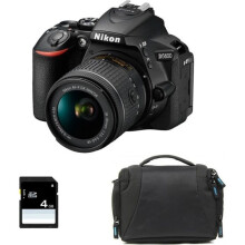 NIKON D5600 + AF-P DX 18-55mm 3.5-5.6G VR 3-year warranty + Bag + 4GB SD