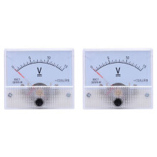 2X Voltmètre de Type Pointeur, Mètre de Panneau de Tension Analogique Mécanique 85C1 0-15V