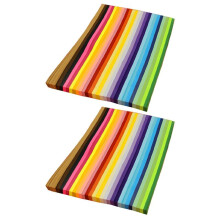 2X 1350 Sheets Star Paper Strips 27 Assortment Color Star Paper Lucky Wish Double Sided Stars Paper
