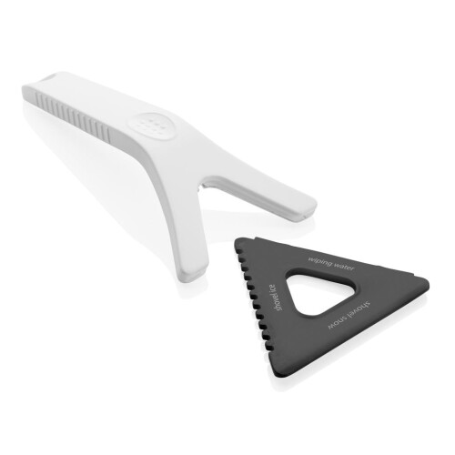 (One Size, White) XD Collection Polard Recycled Plastic 3 in 1 Car Ice Scraper 2