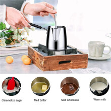 2X 600ML Turkish Coffee Pot Stainless Steel Milk and Coffee Warmer Chocolate Butter Melting Pot