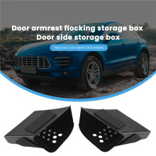 2Pcs Black Door Armrest Organizer Storage Box for 911 Boxster Cayman 2013-2019
