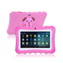 Tablet Q8 para niños, 7 pulgadas, Android, con WiFi, Bluetooth, 1 GB + 8 GB, color rosa, enchufe australiano.