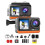Caméra d'action C8S 4K WIFI, double écran couleur, étanche, stabilisation électronique de l'image (EIS), caméra sport avec télécommande 1