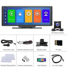 10,26 inch Carplay MP5-speler, draagbaar, Bluetooth, touchscreen, draadloos, Carplay, Android Auto, autoradio, achteruitrijcamera YWD93