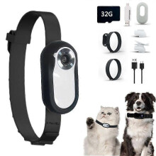 Mini telecamera da corpo, action camera HD 1080P, telecamere wireless e monitor con registrazione video per cani e gatti, con scheda TF