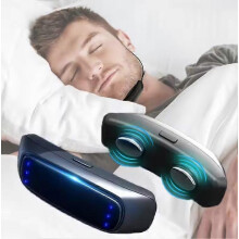 Smart Snore Stopper Device, USB Electronic Smart Anti Snoring Circle Throat Snoring Sleep Aid
