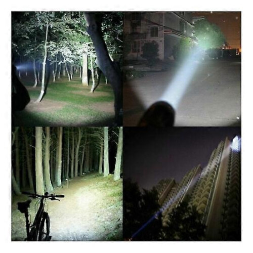 Linterna LED recargable e impermeable de aleación de aluminio para exteriores 2