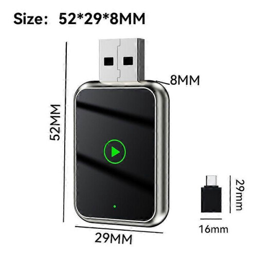 Adattatore wireless OHP Q1J per CarPlay e Android Auto, dongle CarPlay per CarPlay cablato e Android Auto 2